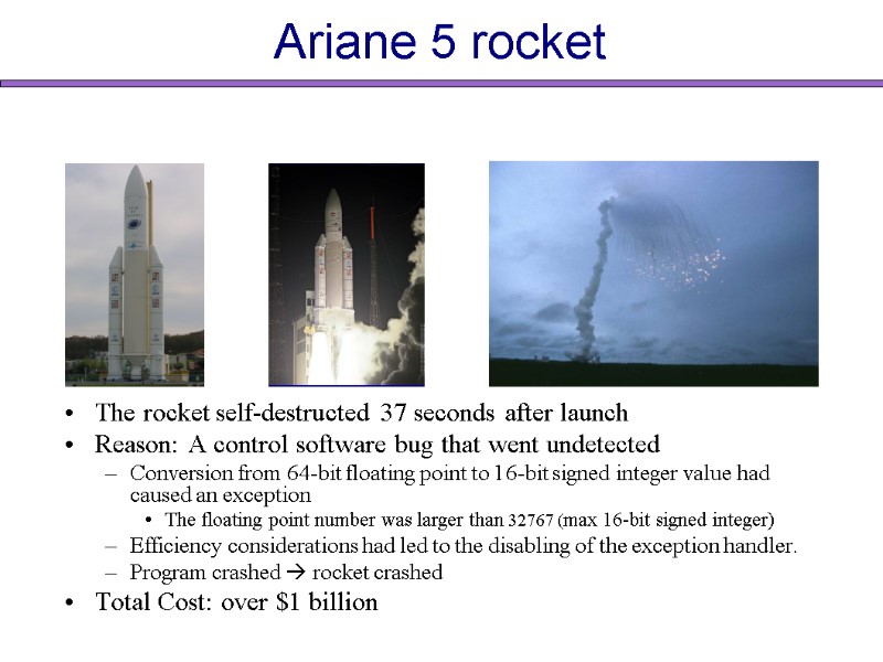 Ariane 5 rocket          The rocket